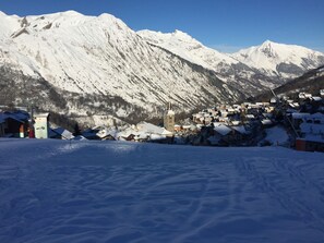  View down Belleville valley from lounge
A step away to ski 3 valllees