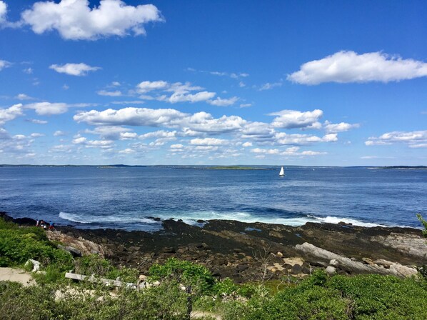 The open ocean from the deck.