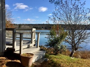 The view at Tidewatch overlooking Basin Cove.