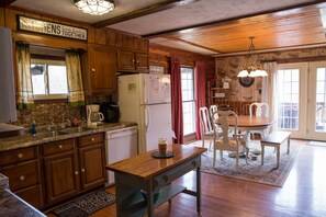 A kitchen equipped with modern appliances