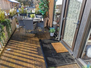 Decking with outdoor dining area