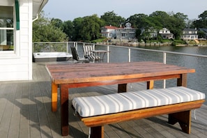 Terrace showing the  sunken hot tub