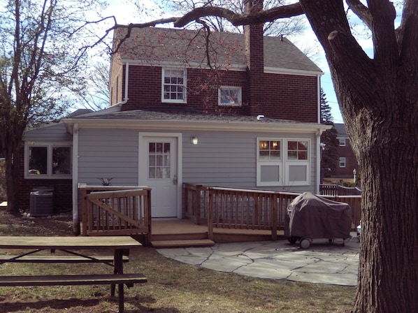 View of the private suite from the backyard