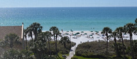 Balcony view of the beach