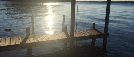 Morning sun on dock