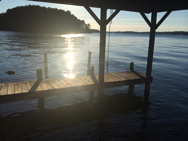 Morning sun on dock