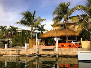 Relax in your own private Tiki Hut at Turtle Cove 