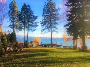 Flathead Lake Retreat View - Front Lawn & Flathead Lake