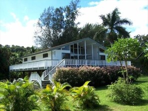 Half acre landscaped grounds.  Fruit trees, play areas.  Deck all around.
 