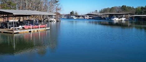 One of our double slip docks in our cove.