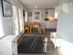 Entryway and dining area