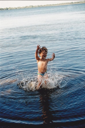 Shallow, sandy bottomed lake makes for great fun!