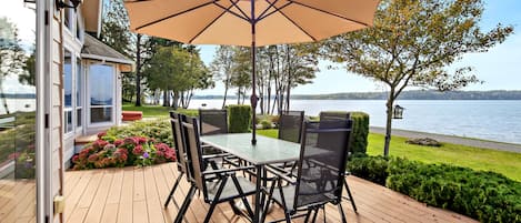 deck with panoramic bay views