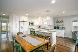 Kitchen/dining area provides plenty of seating.