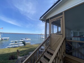 Porch and lake