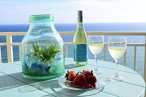 Enjoy a cocktail from your private balcony 