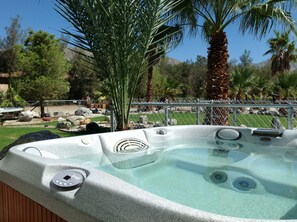 inviting, relaxing and soothing.. HOT MINERAL JACUZZI TUB! 

