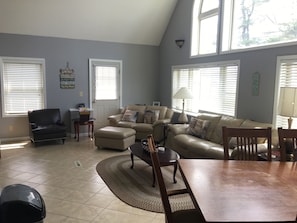 Living room and dining open space