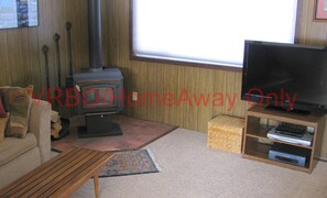 Fireplace (wood provided) and HD Cable TV