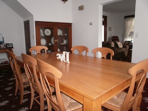 Spacious dining room
