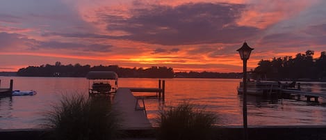 Sunset on the lake is directly West from the cottage, cheers!