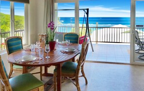 Table seating in the dining room.