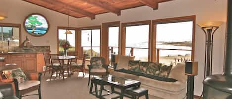 Ocean views from the Family Room, Dining and Kitchen!