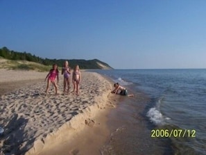 Pristine and private Lake Michigan Beach, via boat or car