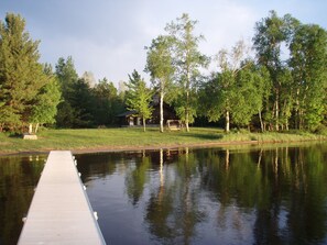 This very private setting comes with a sandy beach lakefront 