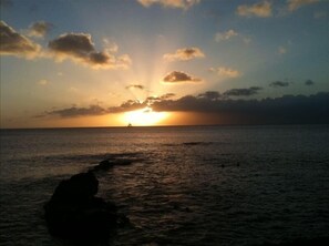 Sunset from our beach