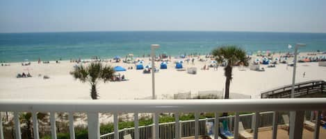 View of beach from the balcony