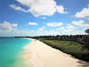 The beach in front of the One and Only Hotel, next door and just 100 feet away 