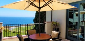 Open-air Ocean View Deck with seating for 6-8