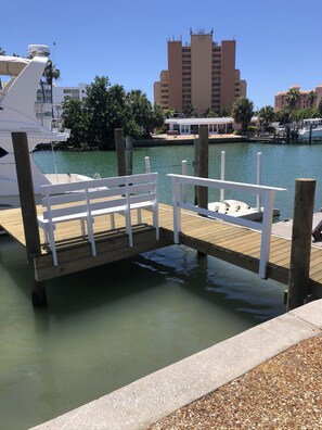 Private dock shared with downstairs unit.  