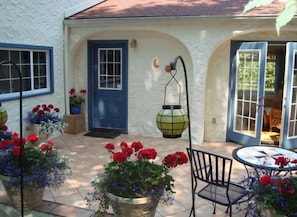 Terrace with French doors to master bedroom