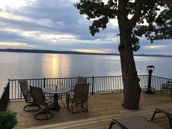 Priceless sunrise views over the main lake.