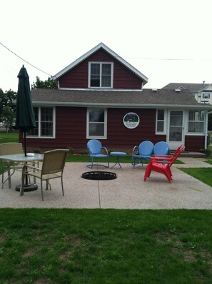 Back yard patio that over looks Lake Pepin
