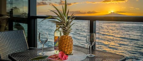Cocktails at sunset from your lanai!