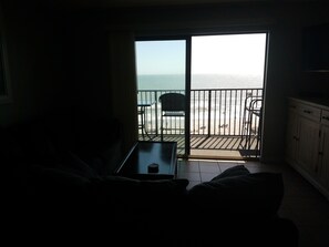 View from inside living room