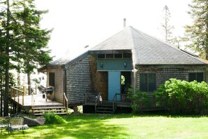 Designed by an architect, the house is shaped like an octogon.
