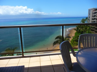 Relax on our oceanfront lanai and whale-watch in the Winter months.