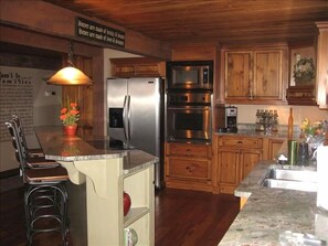 Gourmet Kitchen, with two ovens.