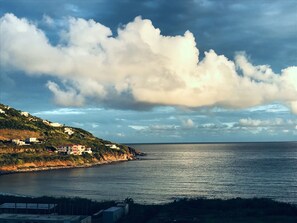 the view from the villa at daybreak