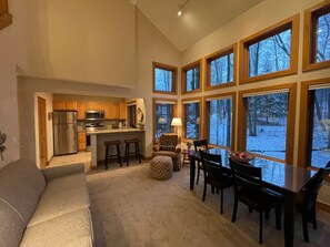 Living Room Area & Kitchen