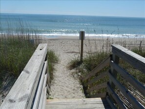 Beautiful beach at the end of the walkway, Emerald Isle, NC