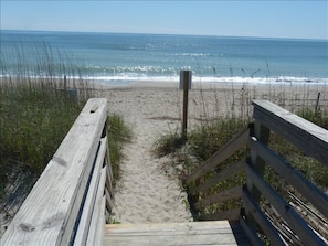 Beautiful beach at the end of the walkway, Emerald Isle, NC