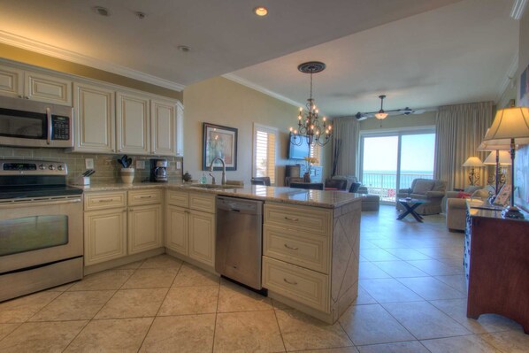 Fantastic view even while preparing meals!