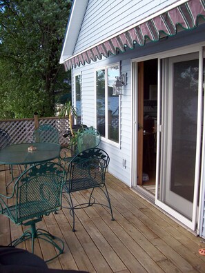 Exterior and deck overlooking Lake Champlain