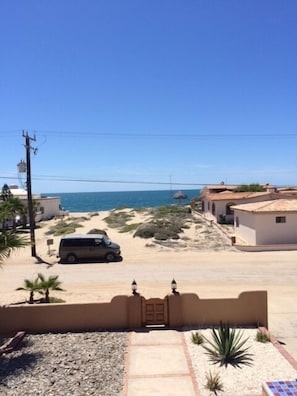 The beach view from the patio