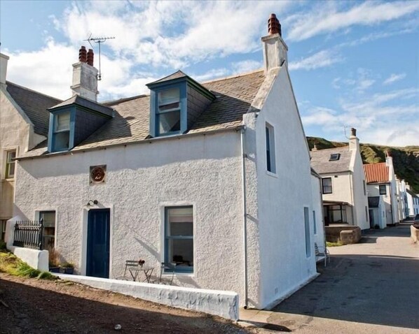 The Harbour House situated right next to Pennan`s pretty 18th century harbour.